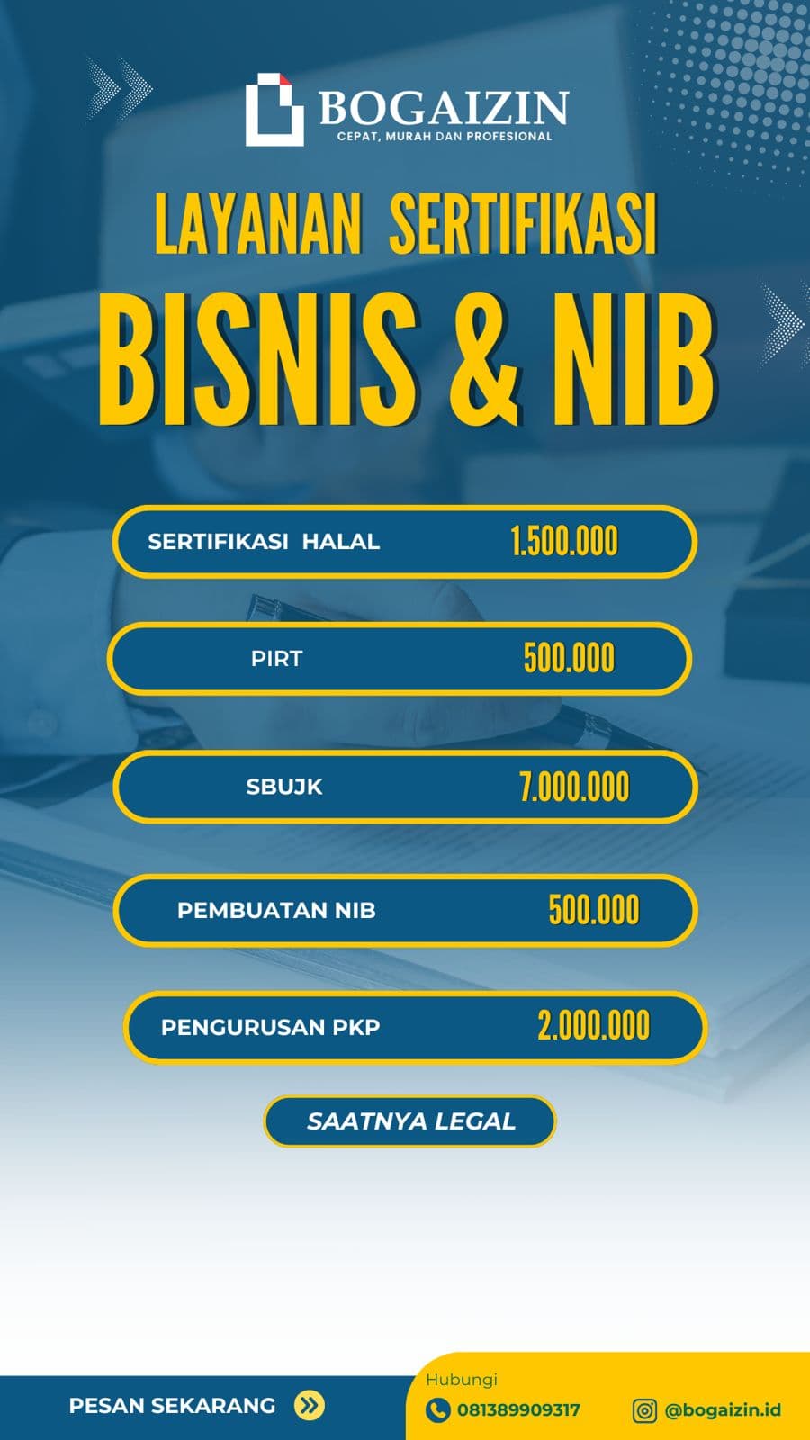 Sertifikasi Bisnis & NIB