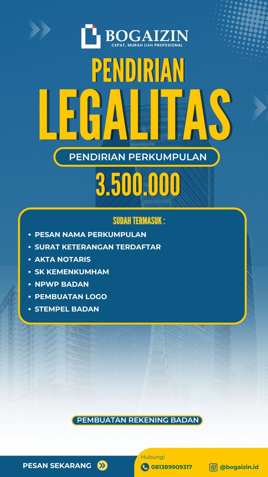 Pendirian Perkumpulan