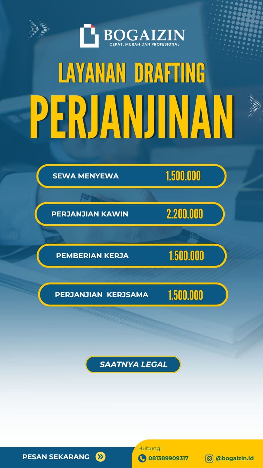 Layanan Drafting Perjanjian